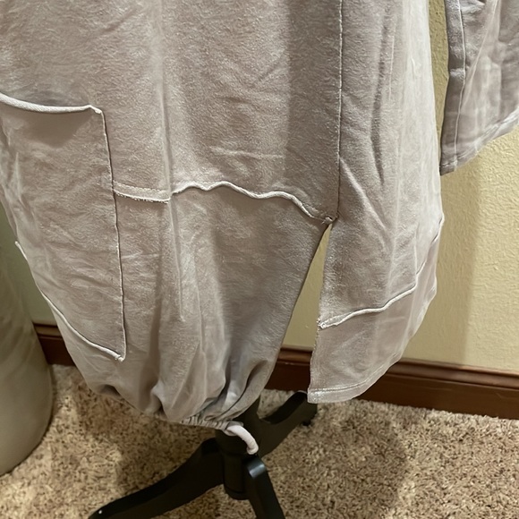 Chalet et Ceci Roma Tunic Asymmetric Drawstring Hem Front Pocket Lagenlook S - Picture 5 of 13